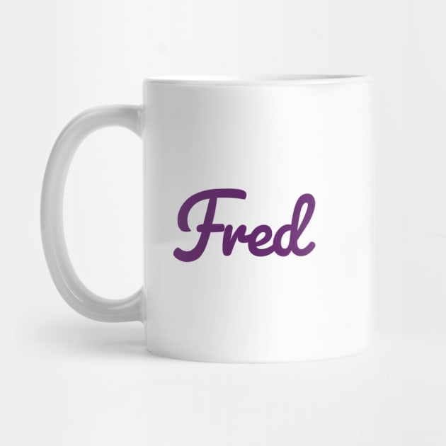 Fred Name Purple Typography by ellenhenryart